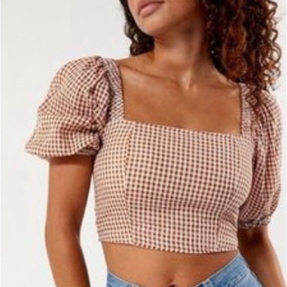 Rhythm. Tops - NWT Rhythm Lola checked blouse